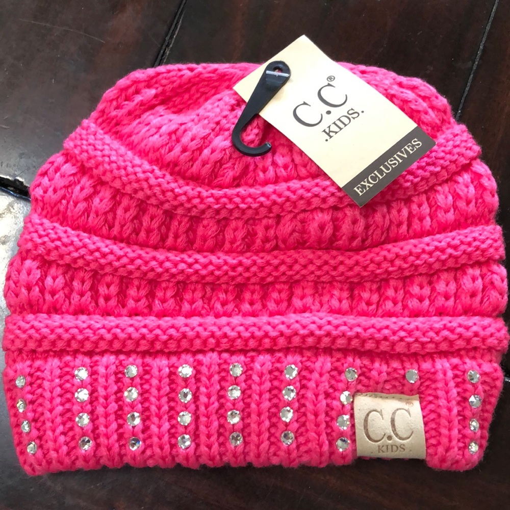 Swarovski crystallized kid beanie